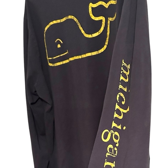 Vineyard Vines Men’s Long Sleeve T-Shirt Size Large Blue Michigan Spellout - Picture 5 of 6